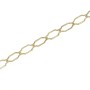 Zierkette Vierkant, vermessingt, 2,2 mm, als Meterware für Deko-Zwecke.