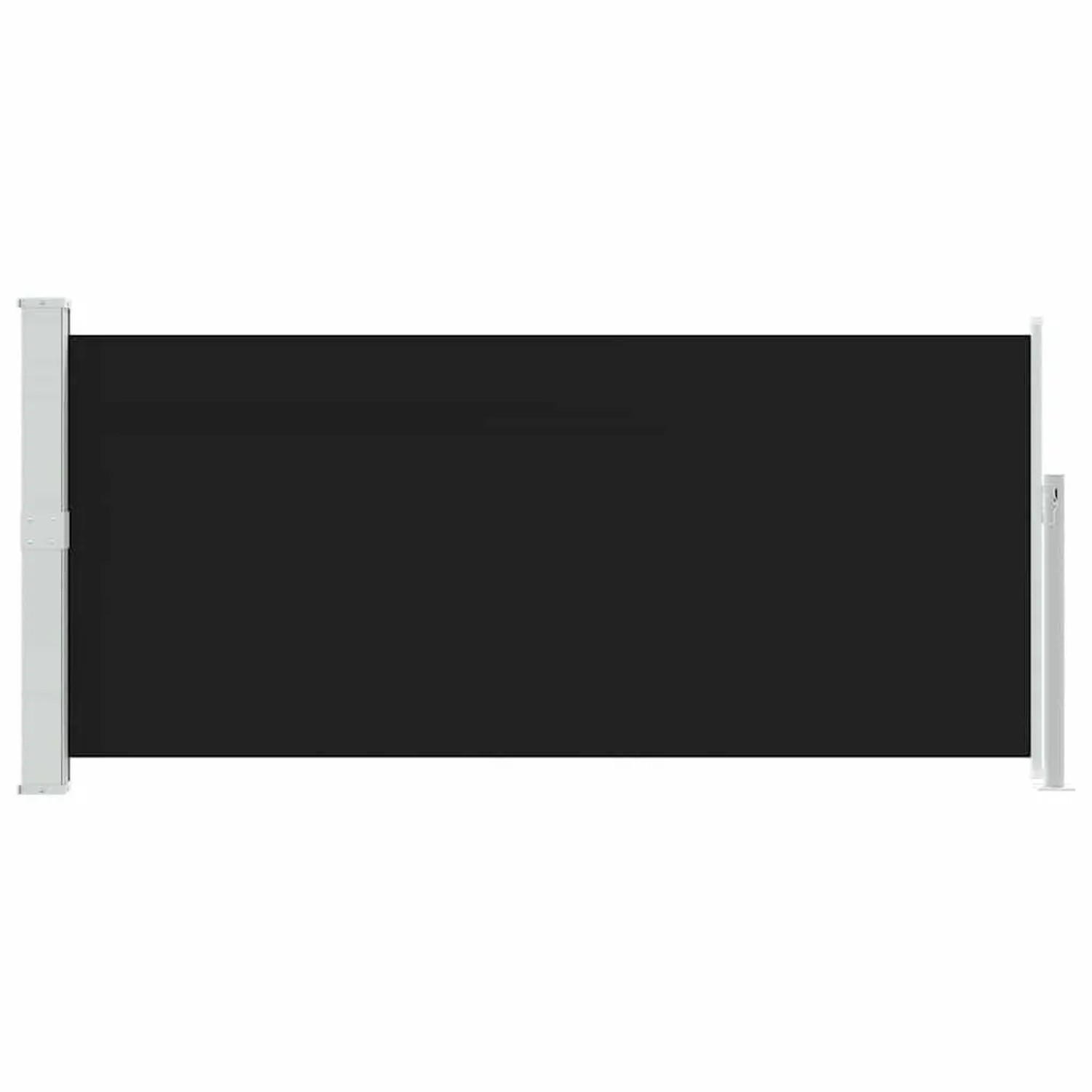vidaXL Ausziehbare Seitenmarkise, 140x300 cm, Schwarz, für Terrasse & Garten.
