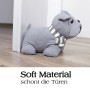 Bestlivings Türstopper Mops Bulldogge, silberfarben, ca. 25x20cm, aus Polyester.