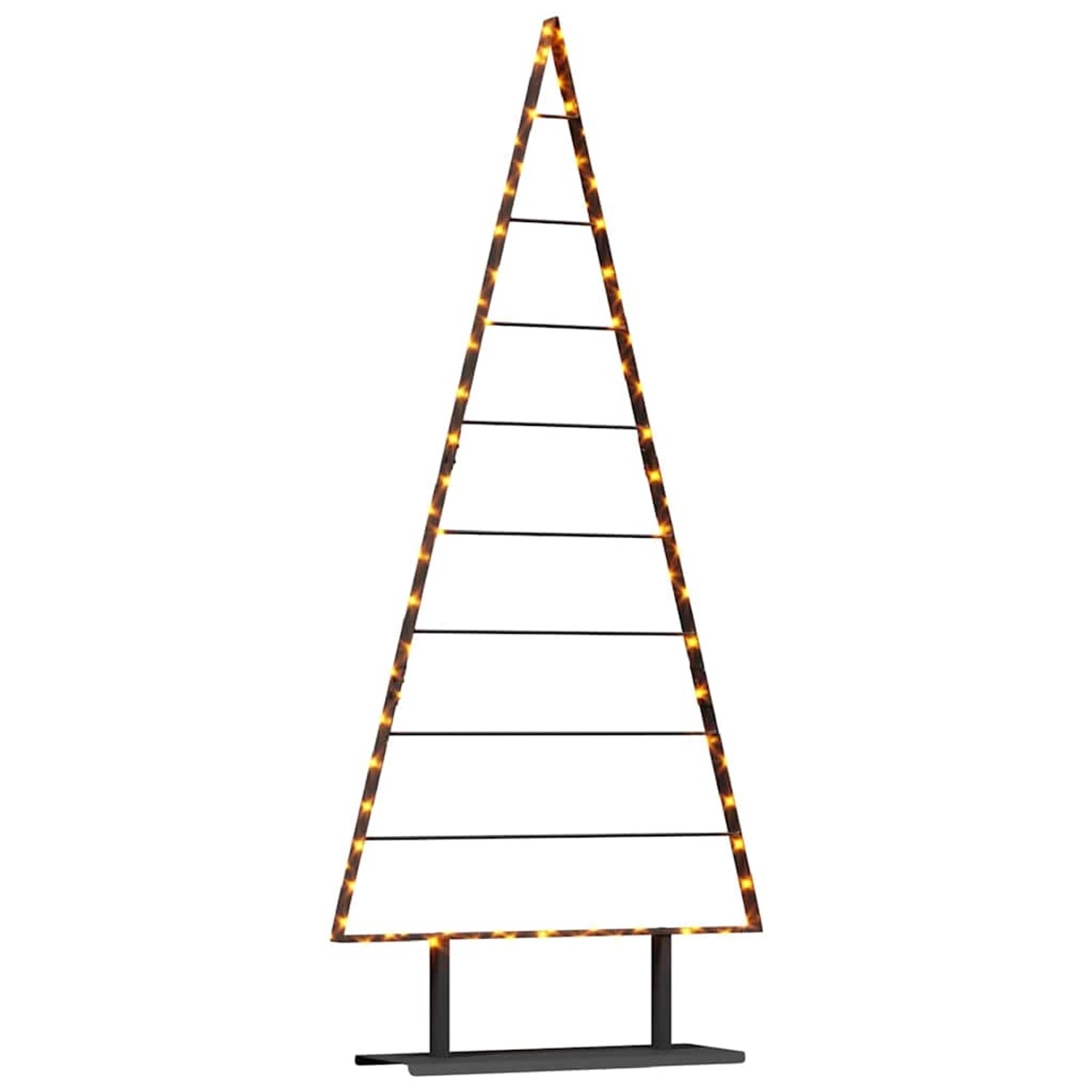 vidaXL Metall Weihnachtsbaum mit Ständer Schwarz 180 cm Stahl 42019173