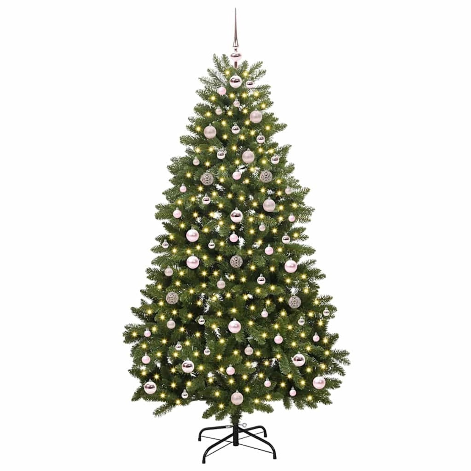 vidaXL Künstlicher Weihnachtsbaum Grün 180 cm PVC und Metall 3395687