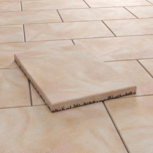 Diephaus Terrassenplatte Nano Tec, ocker-gelb-rose, 60x40 cm. Betonplatte für Terrasse und Garten.