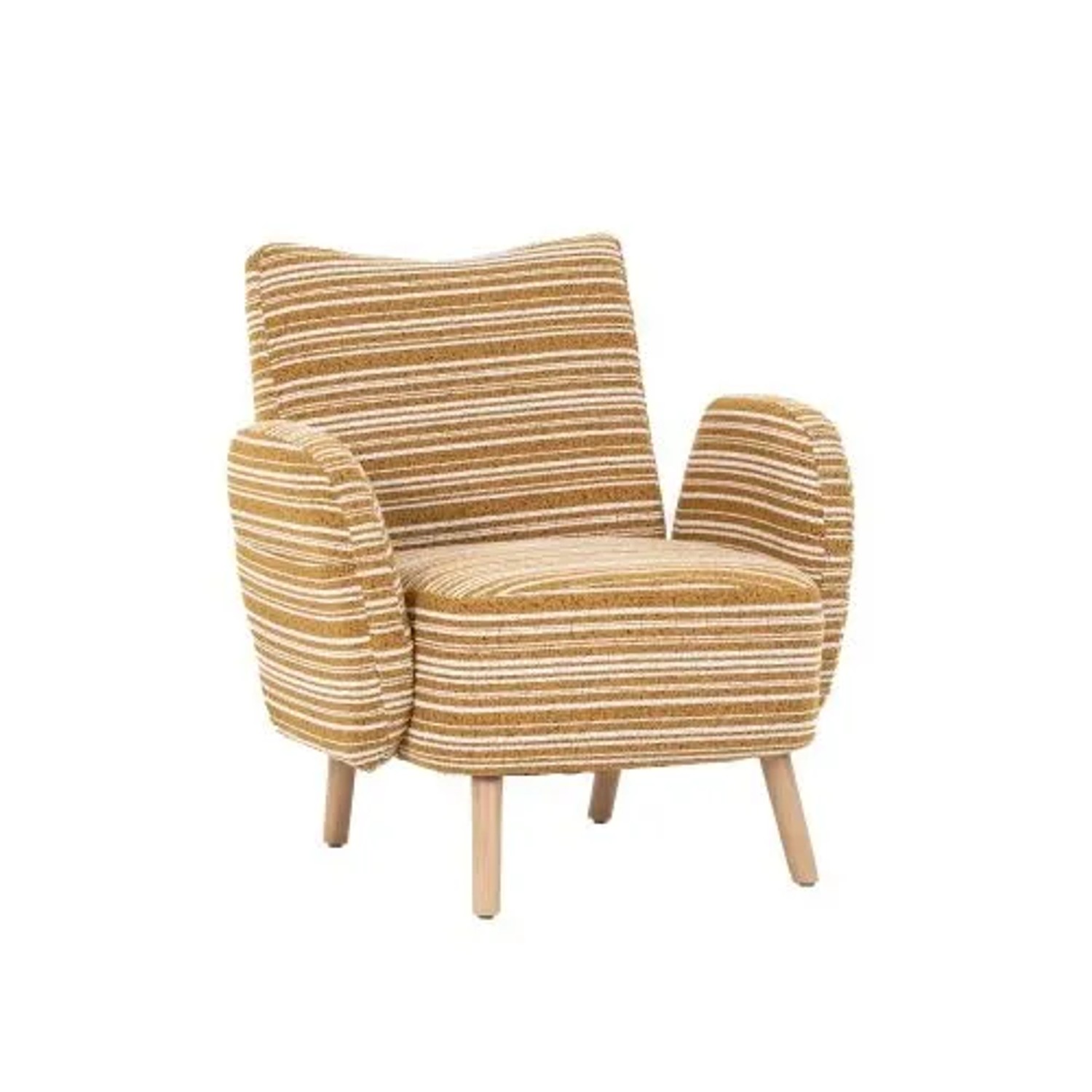 PXloue Polstersessel Lesesessel Stoff mit Kreismuster 77x81x87 cm Holzbeine