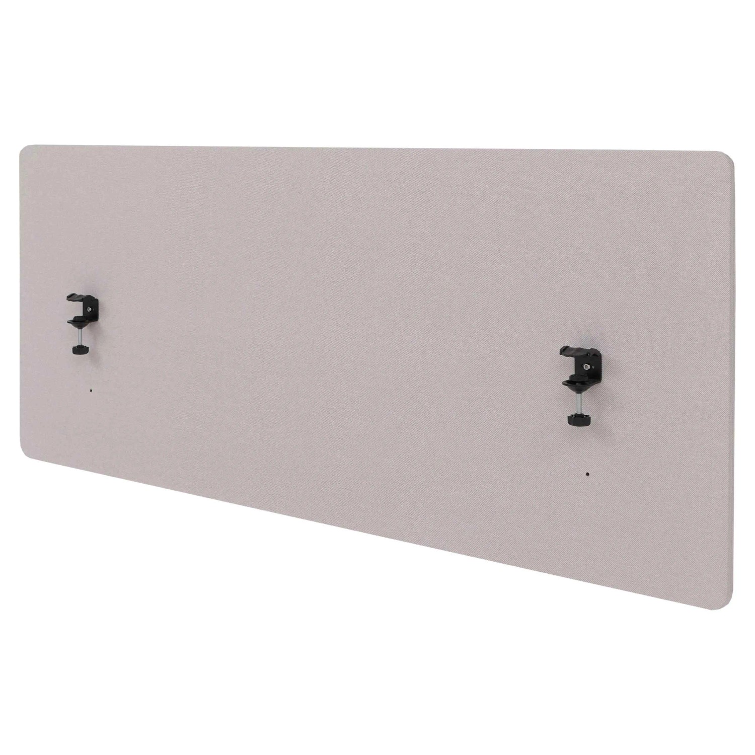 MCW Akustik-Tischtrennwand G75 Doppelwandig Stoff/Textil 60x140cm Beige