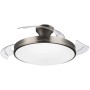 Philips LED Deckenleuchte Atlas mit Ventilator in Nickel, Ø 106 cm. Deckenventilator mit Lampe.