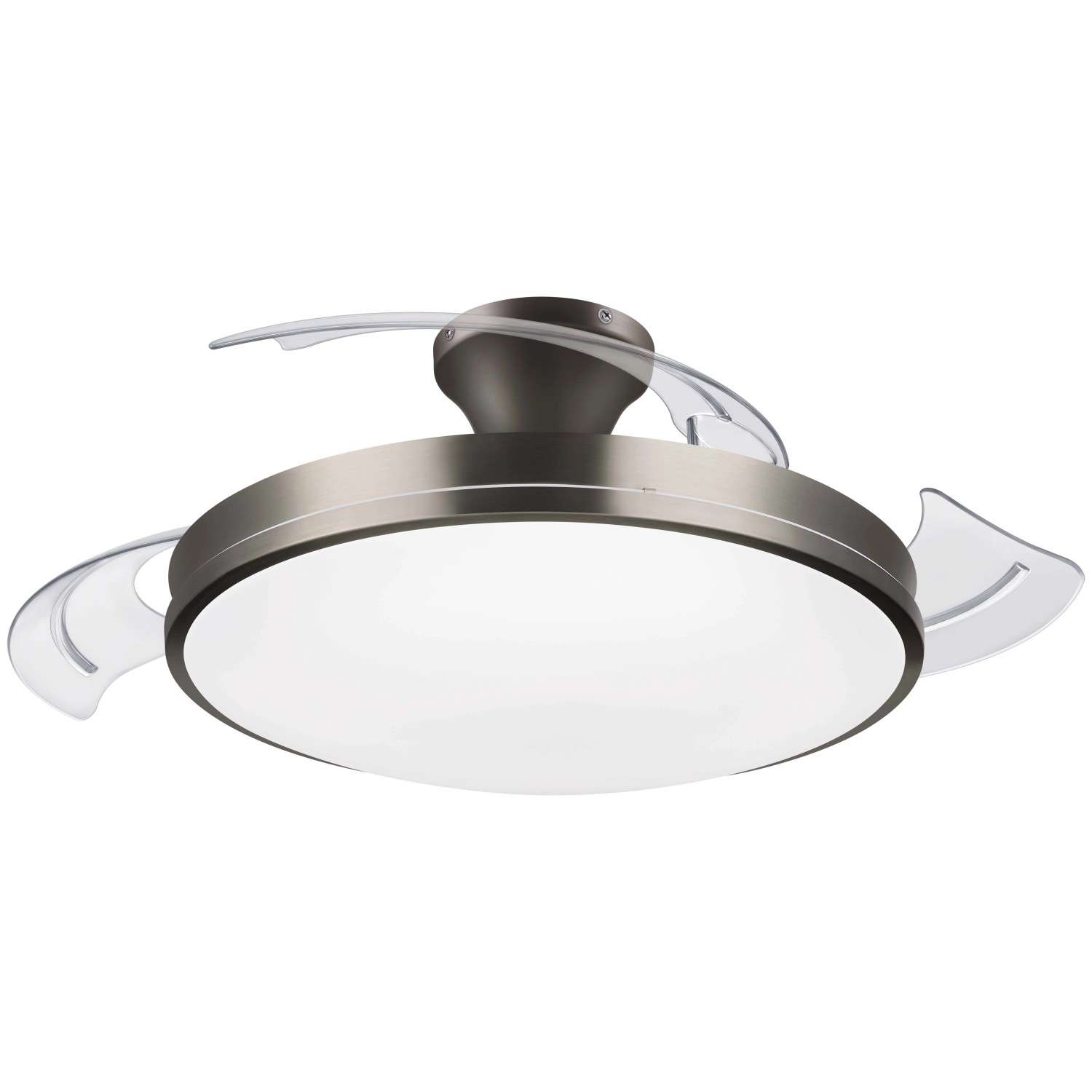 Philips LED DC-Deckenleuchte Atlas mit Ventilator Nickel Ø 106 cm x 41,8 cm