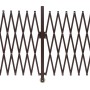 Braunes MCW Absperrgitter aus Aluminium, ausziehbar von 52 bis 400 cm, für Garten und mehr.