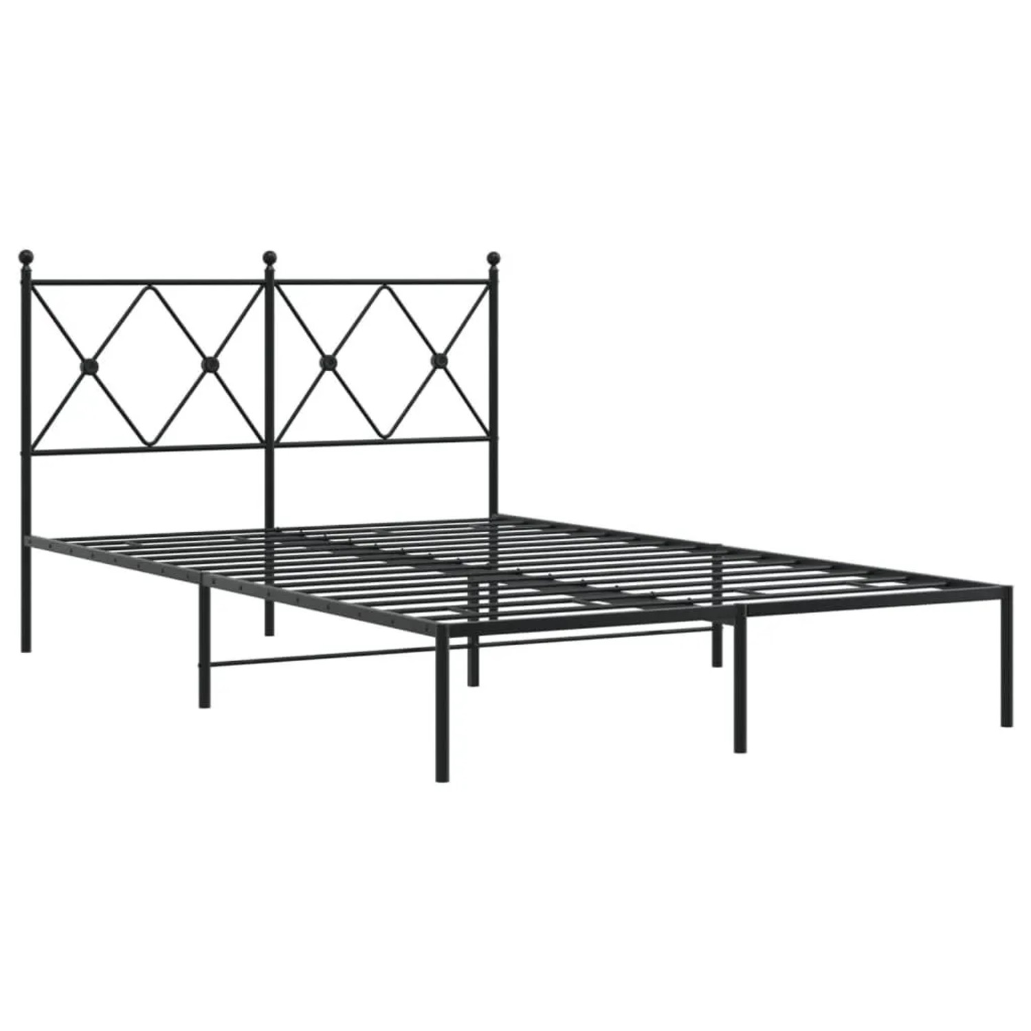 vidaXL Bettgestell mit Kopfteil Metall Schwarz 120x200 cm 376500 günstig online kaufen