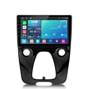 Junsun Autoradio mit Touchscreen und schwarzer Blende für Toyota Aygo, Citroen C1, Peugeot 108. Linux-System mit CarPlay/Android Auto.