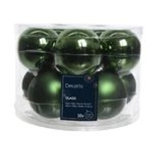 Kaemingk Weihnachtsbaumkugeln Glas  6 cm Gruen Matt Glanz 2 x 10 Stueck
