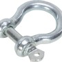 Geschweifter, verzinkter Schäkel, 6 mm Durchmesser, zum Verbinden von Seilen und Ketten.