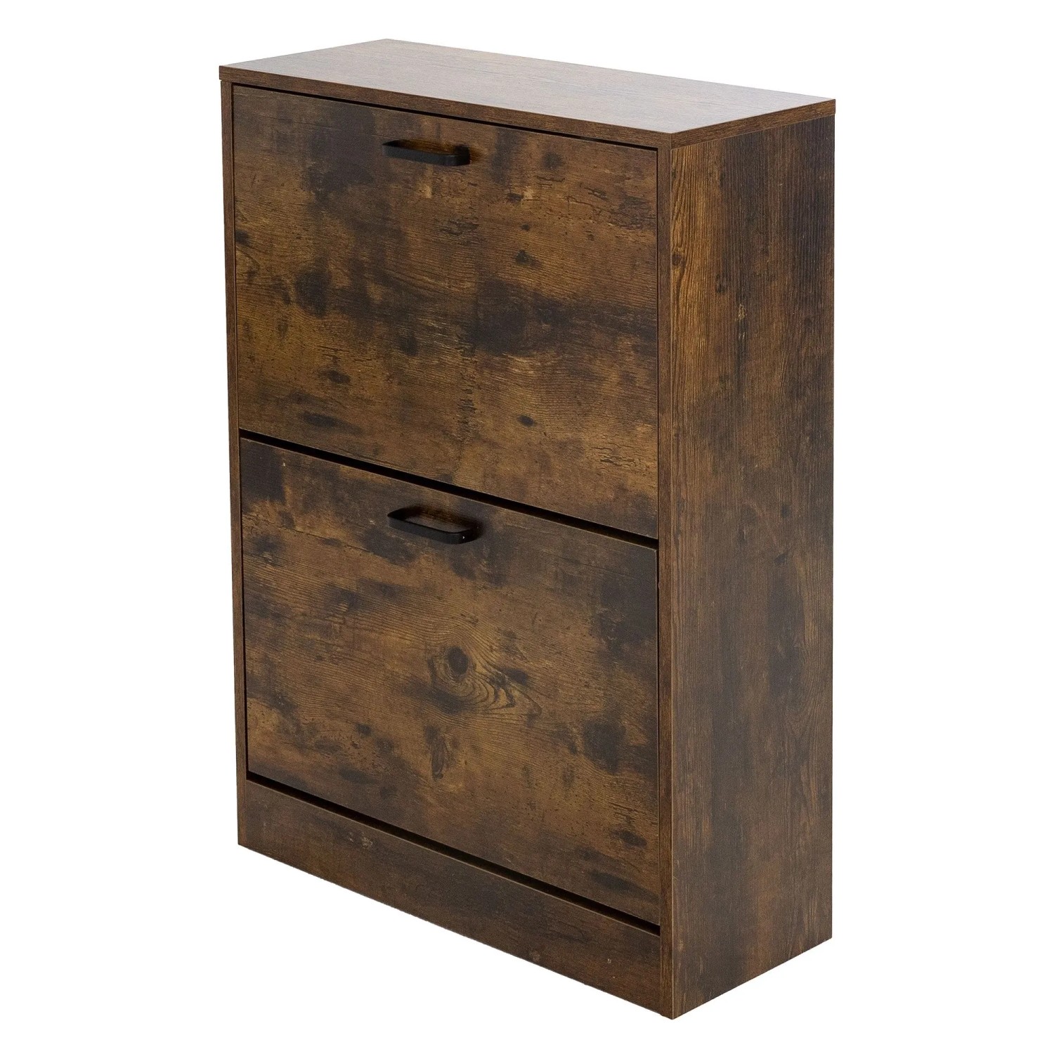 ML-Design Schuhschrank für 12 Paar Schuhe Dunkelbraun 60x24x84 cm