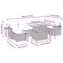 vidaXL Garten-Sofagarnitur, 8-teilig, beige Poly Rattan mit Maßen. Ideal für Terrasse und Garten.