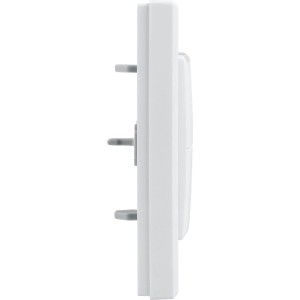 Weiße Homematic IP Tasterwippe für Markenschalter, Seitenansicht mit Befestigungsstiften. Ideal für Hausautomation.
