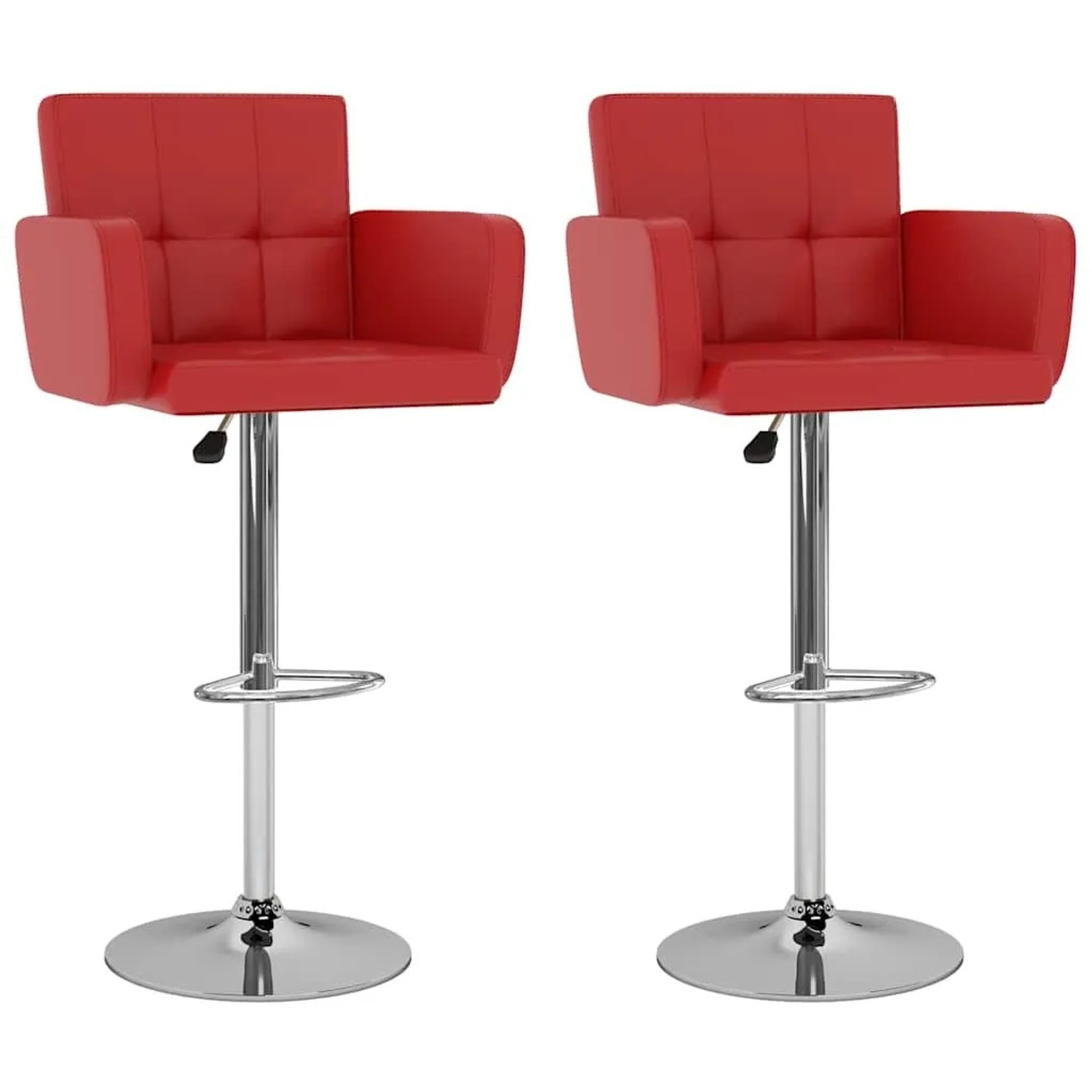 vidaXL Barhocker 2 Stk Rot Kunstleder 323655