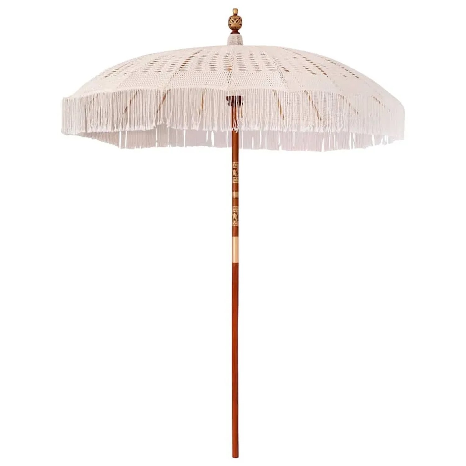 vidaXL Macrame Sonnenschirm Creme 190 x 190 x 260 cm 42006469 günstig online kaufen