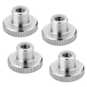 SOTECH 4er Set Rändelmutter M4 Edelstahl V2A SS304 Hohe Form DIN 466 Griffmutter