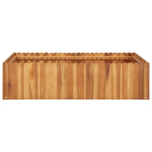 vidaXL Hochbeet aus Akazienholz, 100x100x25 cm, ideal für Garten und Terrasse.