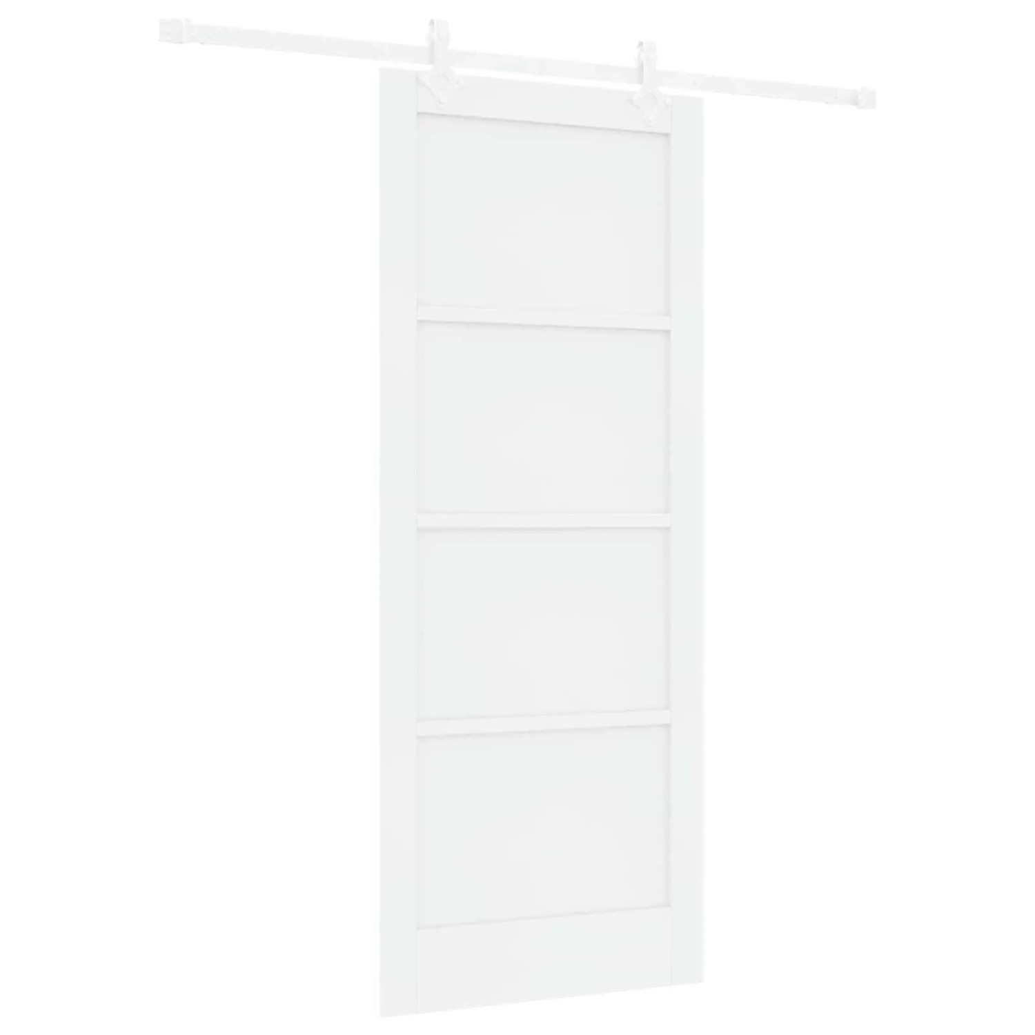 vidaXL Schiebetür Weiß 83 x 202 cm Massives Kiefernholz 3445524