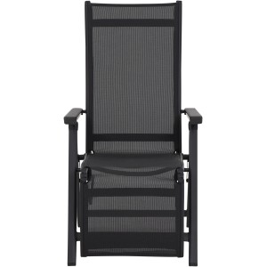 Siena Garden Relaxsessel Tesoro, anthrazitfarben, mit verstellbarer Rückenlehne und Ranotex-Gewebe.