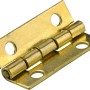 Hettich Scharnier, schmal, vermessingt, 4er-Set für Möbel.