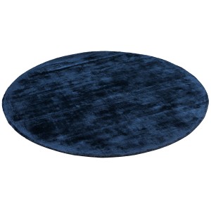 Runder, dunkelblauer Designer Teppich "Pergamon Roma", 120cm Durchmesser.