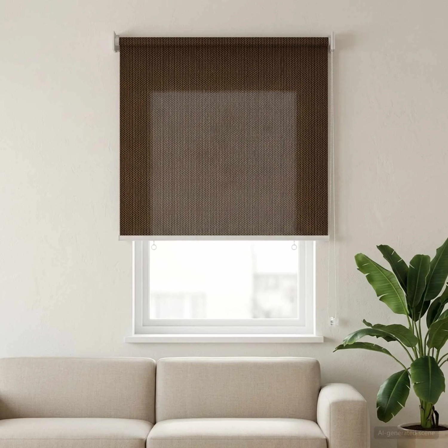 vidaXL Außenrollo 90% UV-Block Braun 60 x 140 cm HDPE 42036090