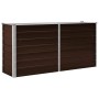 Braunes Metall-Hochbeet (160x40x77cm) von furnicato für Garten, Balkon oder Terrasse.