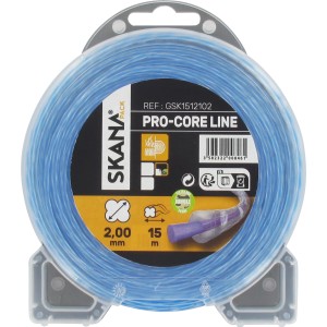 Skana Premium-Mähfaden Pro Core, Ø 2 mm, 15 m, blau, für Rasentrimmer & Sensen.