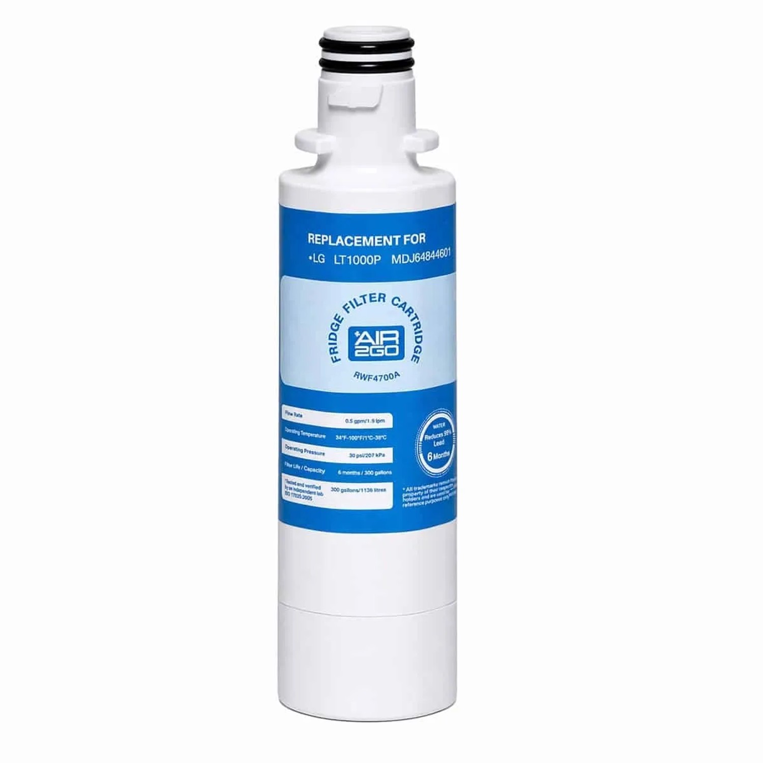AIR2GO Wasserfilter für LG und LT1000P und MDJ64844601