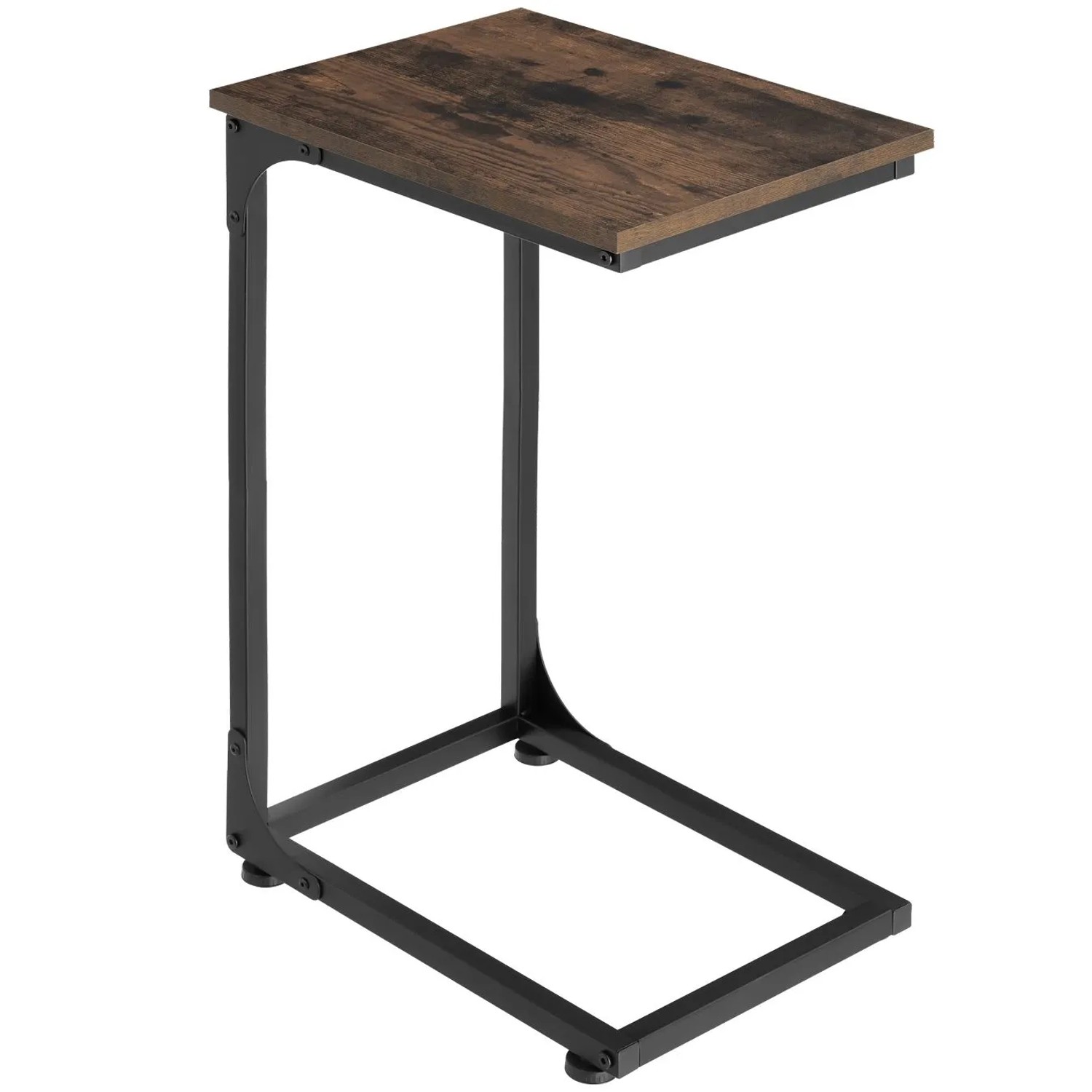 Tectake Beistelltisch Erie Industrial Style Holz und Stahl  40 x 30 x 63 cm Industrial Holz Dunkel  Rustikal
