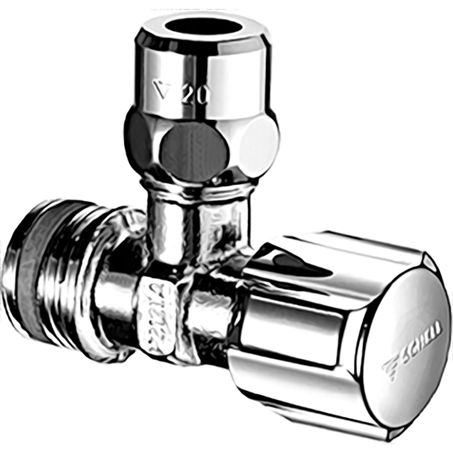 Schell Eckregulierventil Comfort 12,5 mm (1/2) Chrom kurze Bauform