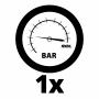 Manometer des Einhell TC-AC 190/6/8 Kompressors, Anzeige des maximalen Drucks.