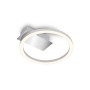 Moderne LED-Deckenleuchte Nici in Silber mit warmweißem Licht und rundem Design.