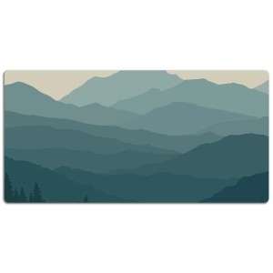 Grüne Tulup Schreibtischunterlage Wald, 90x45 cm, Schutzmatte für den Schreibtisch.