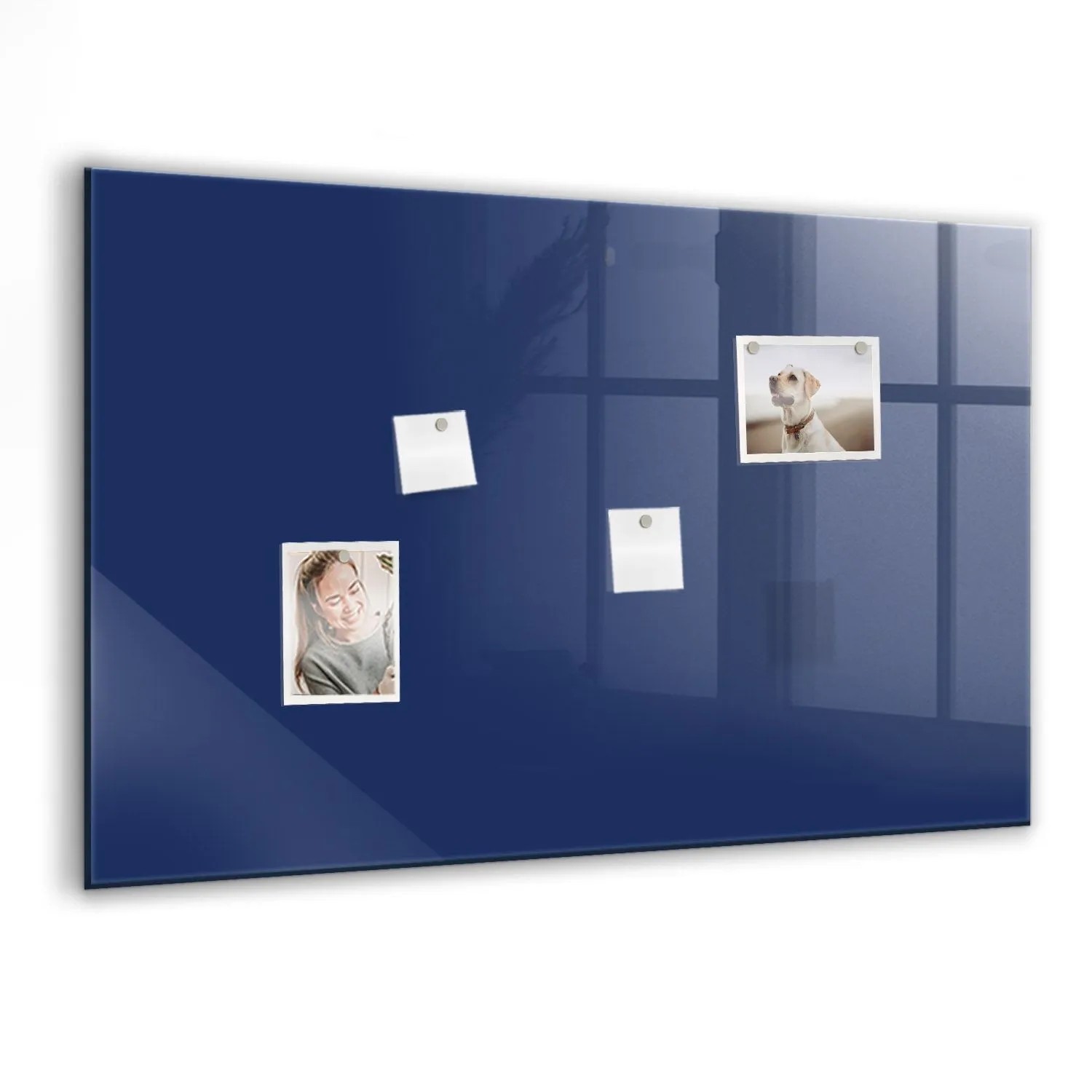 Tulup Beschreibbare Glasmagnettafel Marineblaue Farbe 90x60 cm Magnettafel günstig online kaufen
