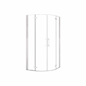 Duschparadies Duschkabine 90 x 90 cm Runddusche Höhe 195cm Viertelkreis Duschabtrennung 6mm Nano Glas Dusche Typ HQK