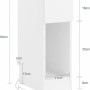 SoBuy 2er Set Nachttisch Schmal mit Steckdose 20cm Breite Nischenschrank 20x60x35cm FBT111-E-WNx2_6