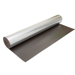 Rolle Vinylbodenunterlage Vortis Protect Plus, 10 m x 1 m, zur Trittschalldämmung.