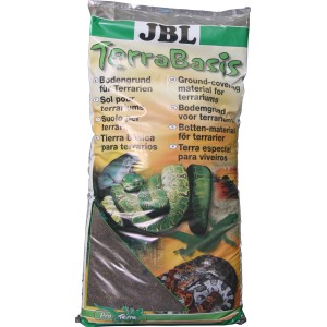 JBL TerraBasis Terrarium-Bodengrund, 20 l Sack für feuchte und halbfeuchte Terrarien.