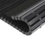 Schwarze Karat Fußmatte Power Brush mit Bürsten, 40x60 cm, für Innen- und Außenbereiche.