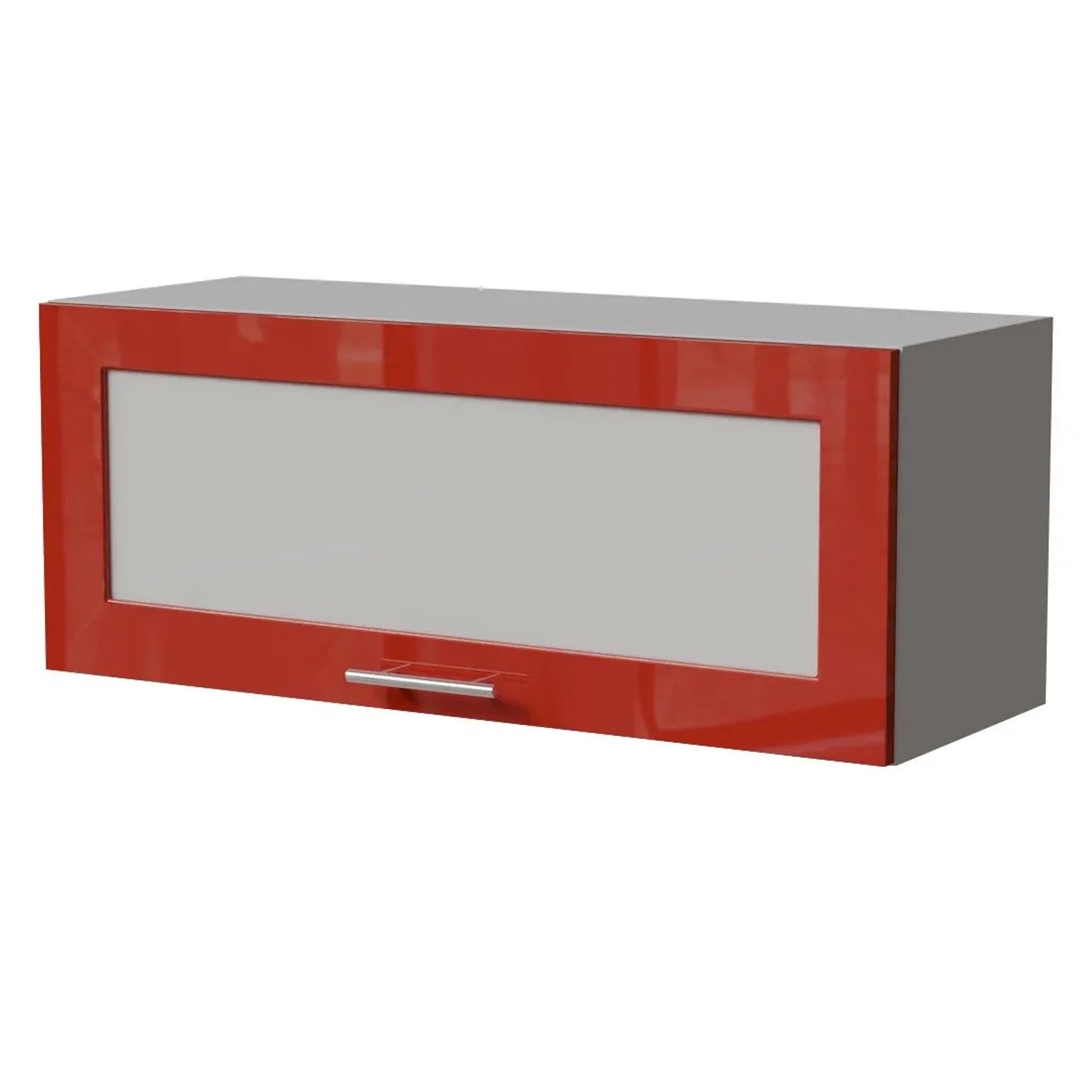 Feldmann-Wohnen Klapphängeschrank Brerra W4BS/90 WKF Grau / RAL 3002 karminrot Hochglanz 90 / 32,5 / 36cm