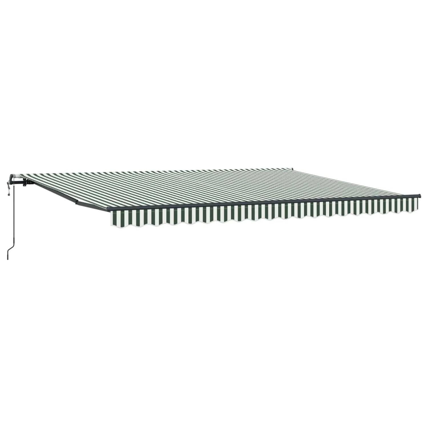 vidaXL Einziehbare Markise Grün und Weiß 450 x 350 cm 3331191