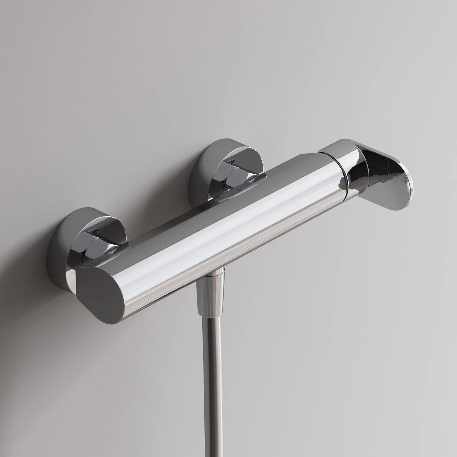 YYTECH Duscharmatur Schwarz - Einhebelmischer Zur Wandmontage