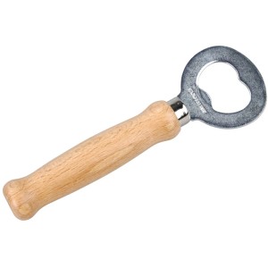 Fackelmann Kapselheber Fair, 13,5 cm, mit Buchenholzgriff und Edelstahl-Funktionsteil.