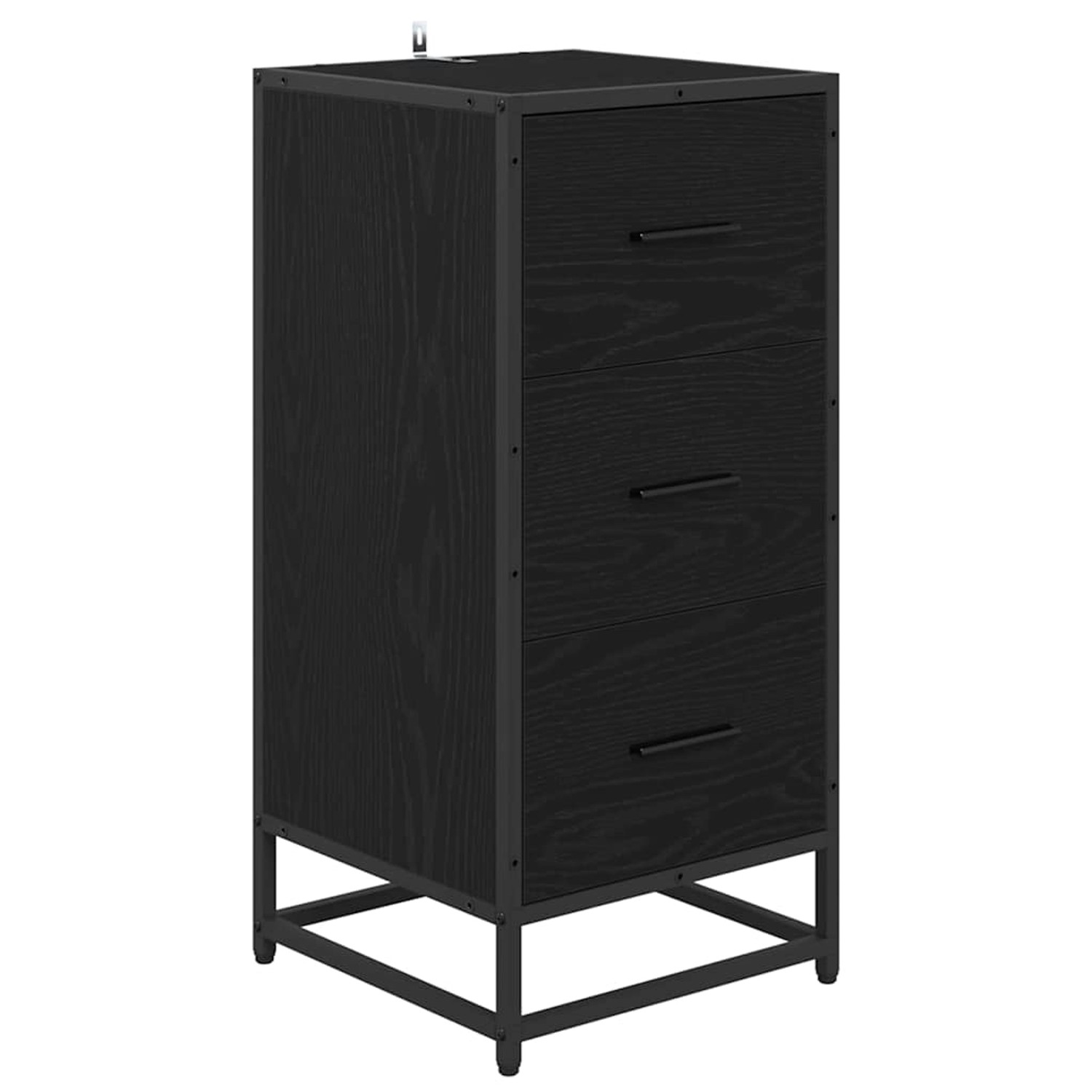 vidaXL Sideboard Schwarz Eichen-Optik 35,5 x 35 x 76 cm Holzwerkstoff 88358 günstig online kaufen