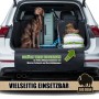 Universelle BigDean Kofferraum Schutzmatte, schwarz, mit Seiten- und Stoßstangenschutz. Schützt vor Schmutz, Wasser, Tierhaaren. Mit Hund, Gepäck.