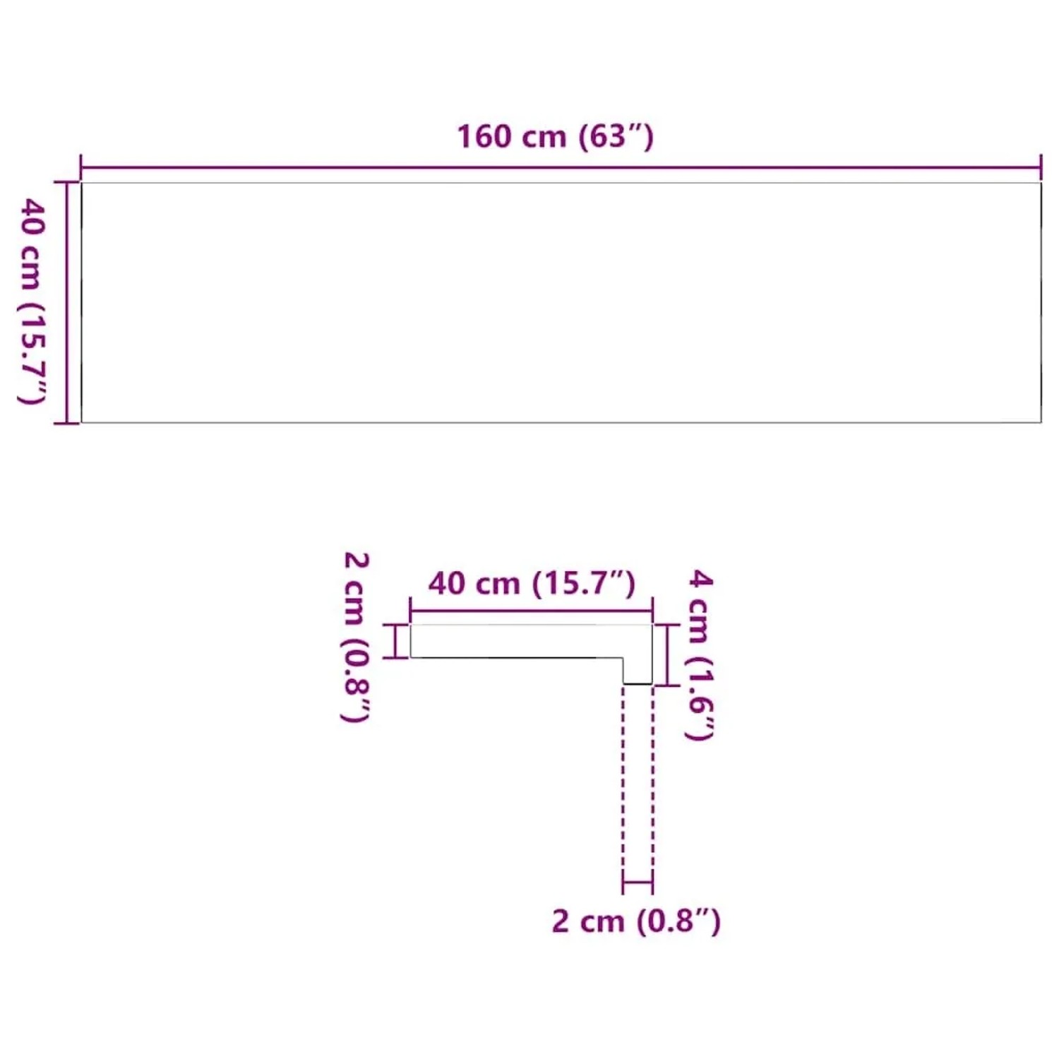 vidaXL Fensterbänke 2 Stk Hellbraun 160x40x2 cm Massivholz Eiche 4009164_10