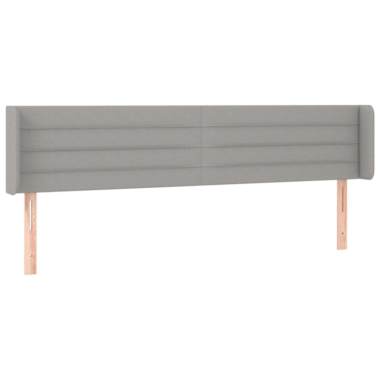 vidaXL LED Kopfteil Hellgrau 183x16x78/88 cm Stoff 3123390