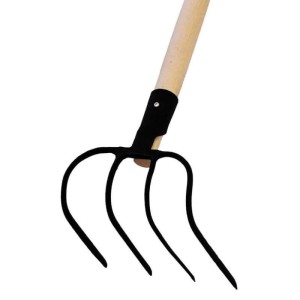 Galaflor Dunghacke mit 4 Zinken und Buchenstiel zum Auflockern des Bodens.